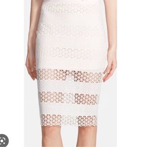 Astr Latice Blush Pink Skirt - Size XS